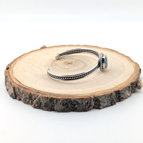 Navajo Sterling Silver Bracelet Turquoise Genuine Native American Jewelry 6.5 ** - Picture 4 of 12